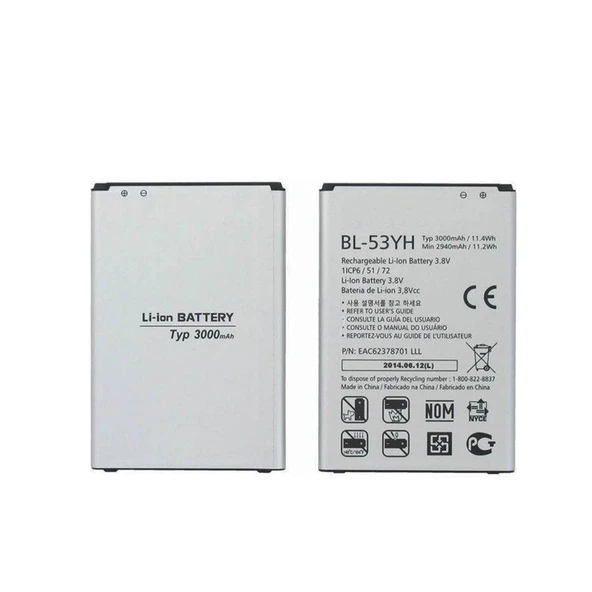 Teknonet LG G3 Uyumlu LG BL-53YH 3000 MAh Batarya NT-3765 ürün görseli 1