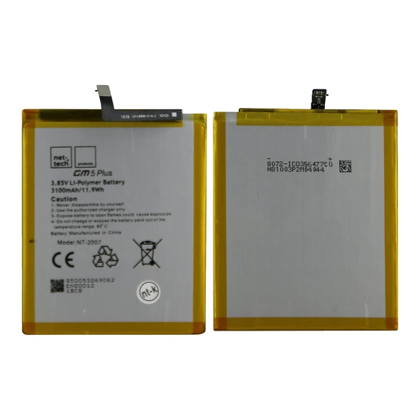 Teknonet General Mobile GM5 Plus Uyumlu Nettech NT-2007 3100 MAh Batarya NT-32462 ürün görseli 1