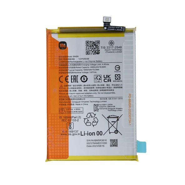 Teknonet Xiaomi Redmi 12 Uyumlu Nettech BM5R 5000 MAh Batarya NT-113030 ürün görseli 1
