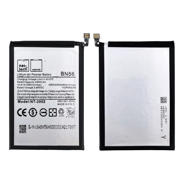 Teknonet Xiaomi Redmi 9A Uyumlu Nettech BN56 5000 MAh Batarya NT-86154 ürün görseli 1