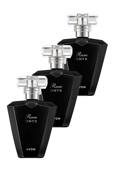 AVON Rare Onyx Kadın Parfüm Edp 50 Ml. Üçlü Set ürün görseli 1