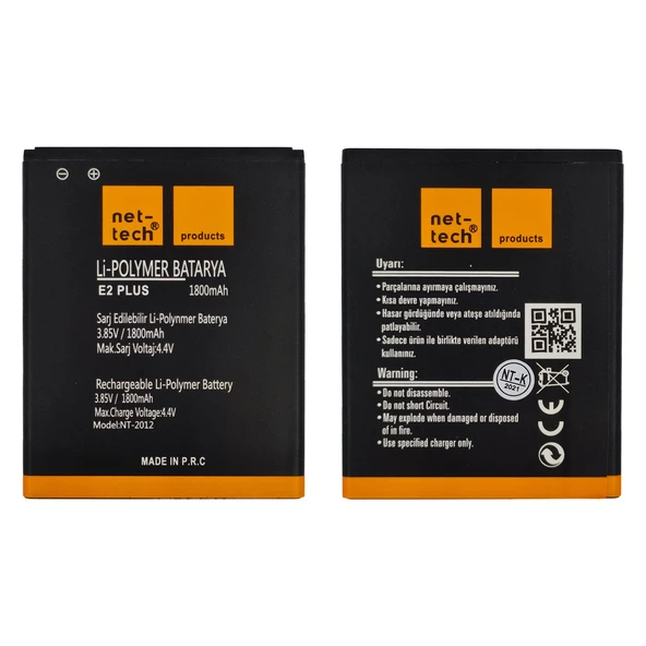 Teknonet Vestel Venüs E2 Plus Uyumlu Nettech NT-2012 1800 MAh Batarya NT-85694 ürün görseli 1