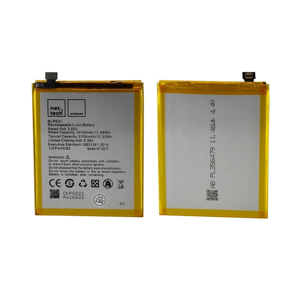 Teknonet Oppo A73 Uyumlu Nettech BLP631 Batarya NT-93127 ürün görseli 1