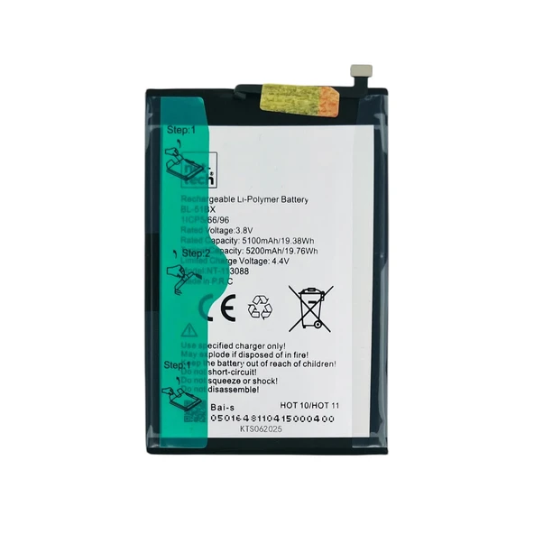 Teknonet İnfinix Hot 11 Uyumlu Nettech BL-51BX 5000 MAh Batarya NT-113088 ürün görseli 1