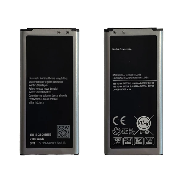 Teknonet Samsung Galaxy G800 S5 Mini Uyumlu Samsung EB-BG800BBE 2100 MAh Batarya NT-6794 ürün görseli 1