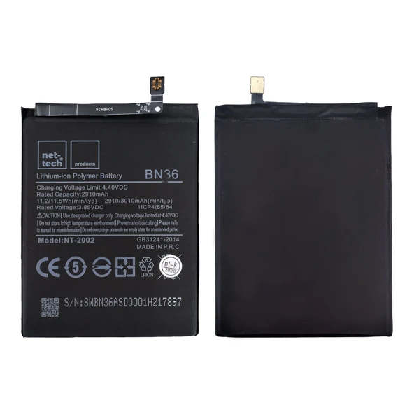 Teknonet Xiaomi Mi A2 Uyumlu Nettech BN36 3000 MAh Batarya NT-82566 ürün görseli 1