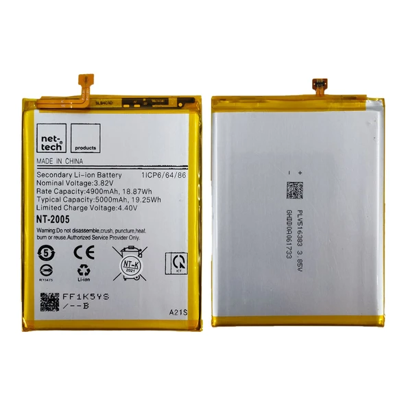 Teknonet Samsung Galaxy A02 Uyumlu Nettech 5000 MAh Batarya NT-86145 ürün görseli 1
