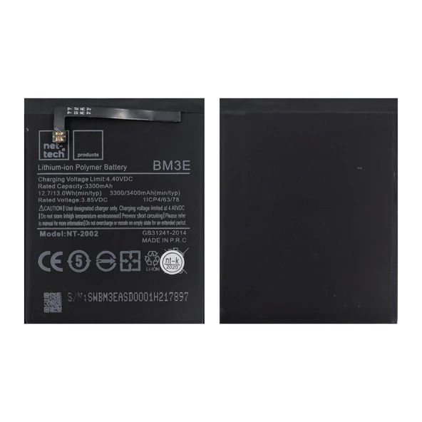Teknonet Xiaomi Mi 8 Uyumlu Nettech BM3E 3300 MAh Batarya NT-82561 ürün görseli 1