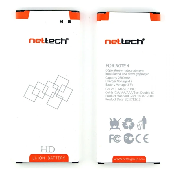 Teknonet Samsung Galaxy N910 Note 4 Uyumlu Nettech 3000 MAh Batarya NT-10498 ürün görseli 1