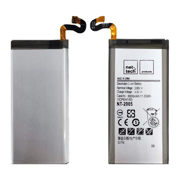 Teknonet Samsung Galaxy G950 S8 Uyumlu Nettech 3000 MAh Batarya NT-85730 ürün görseli 1