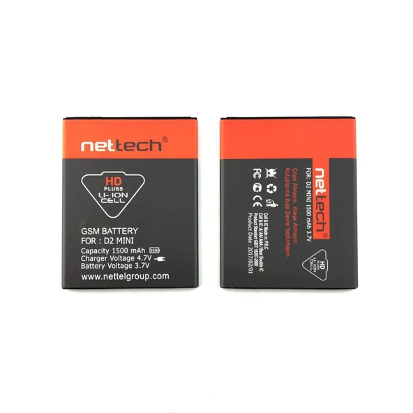 Teknonet General Mobile Discovery 2 Mini Uyumlu Nettech 1500 MAh Batarya NT-10512 ürün görseli 1
