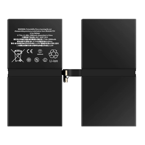 Teknonet Apple iPad Pro 12.9 2.Nesil Uyumlu Apple A1754 10994 mAh Batarya NT-92875 ürün görseli 1