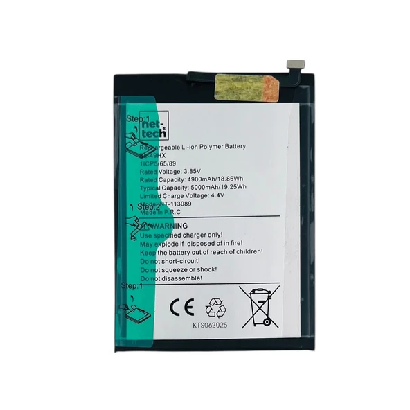 Teknonet İnfinix Hot 20 Uyumlu Nettech BL-49HX 5000 MAh Batarya NT-113089 ürün görseli 1