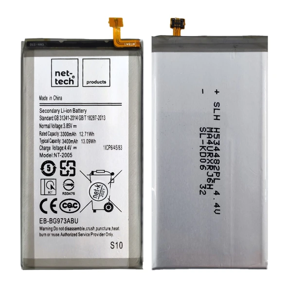 Teknonet Samsung Galaxy S10 Uyumlu Nettech 3300 MAh Batarya NT-82551 ürün görseli 1