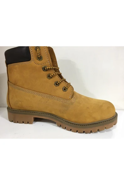 M.P. Unisex Sarı Deri Bot - Resim 2