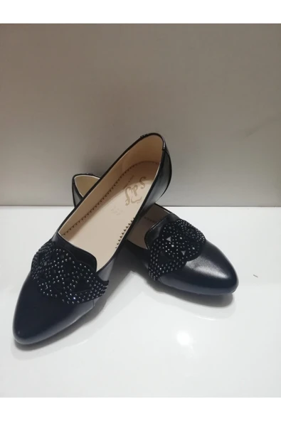 SDF SHOES Kadın Siyah Babet - Resim 4