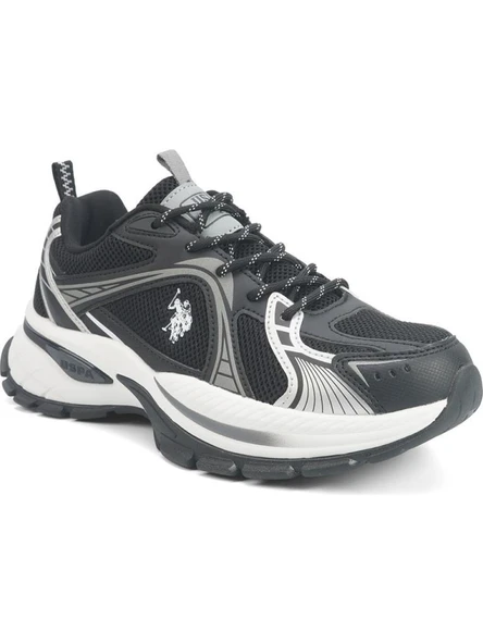 U.S.POLO ASSN.REXHA 5PR SİYAH UNİSEX COMFORT ANATOMİK SPOR AYAKKABISI ürün görseli 1