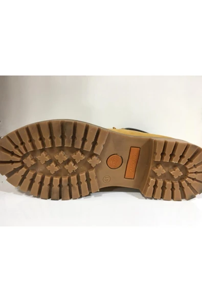 M.P. Unisex Sarı Deri Bot - Resim 3