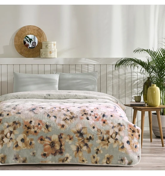 Özdilek Prime Flor Sarı Yeni- Çift Kişilik Battaniye (200x240) ürün görseli 1