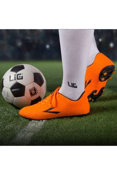 LIG Aras Turuncu Siyah Erkek Futbol Krampon Ayakkabısı ürün görseli 1