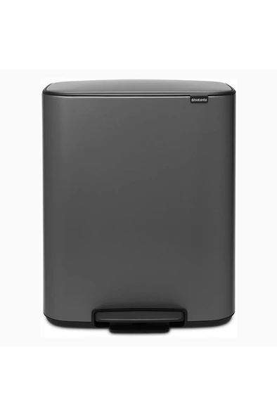 Brabantia Çöp Kutusu Iki Bölmeli 30+30 Lt Bo Pedal Bin Platinium 211546 ürün görseli 1