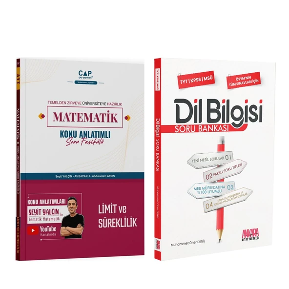 Çap Limit ve Süreklilik ve AKM Dil Bilgisi Soru Bankası Seti 2 Kitap ürün görseli 1