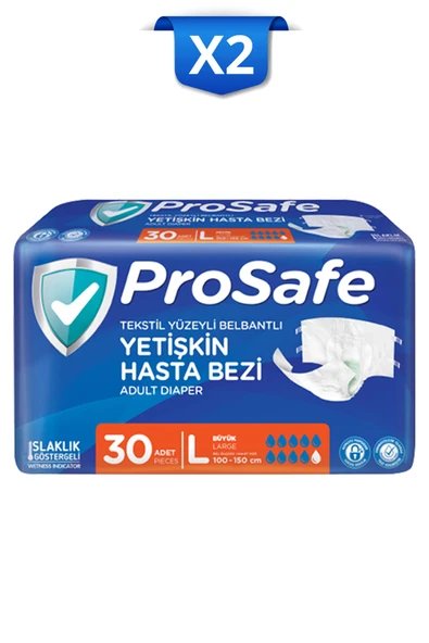 Belbantlı Yetişkin Hasta Bezi Büyük 30'lu X2 ürün görseli 1