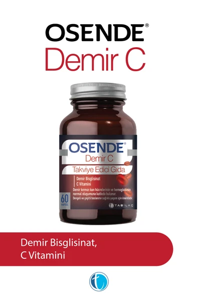 OSENDE DEMİR C TAKVİYE EDİCİ GIDA  60 KAPSÜL ürün görseli 1
