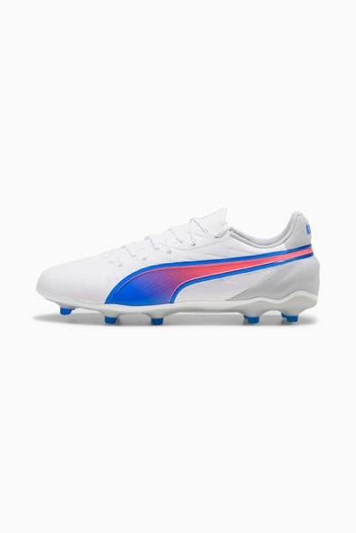 Puma King Match FG/AG 107863_02 Beyaz & Mavi & Kırmızı Futbol Kramponu ürün görseli 1