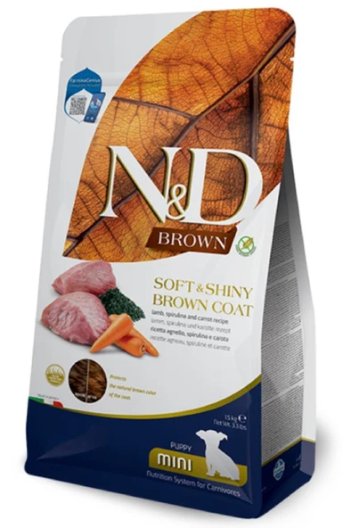 N&D SOFT & SHINY BROWN COAT KUZU KÜÇÜK IRK YAVRU 1,5 KG ürün görseli 1