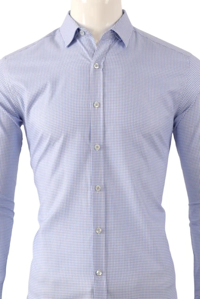 Slim Fit Erkek Gömlek - Resim 4