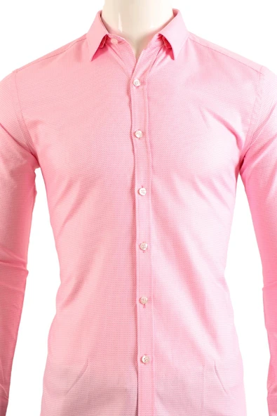 Slim Fit Erkek Gömlek - Resim 4