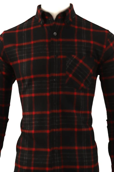 Kareli Regular fit Erkek Oduncu Gömleği - Resim 4