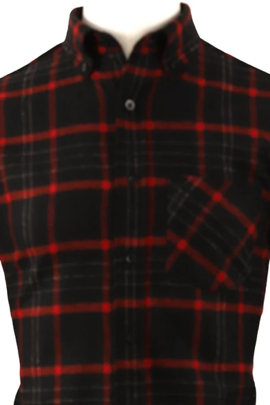Kareli Regular fit Erkek Oduncu Gömleği - Resim 5