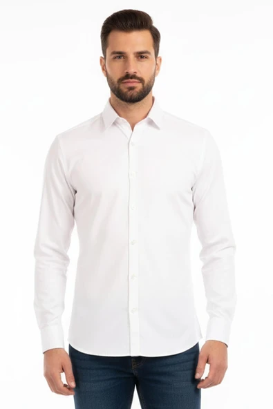 Slim Fit Erkek Gömlek - Resim 2