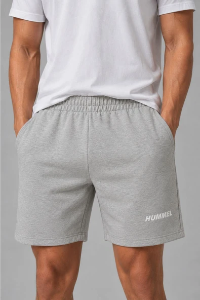 hummel Elemental Cotton Shorts 931980-2006 Gri Erkek Şort ürün görseli 1