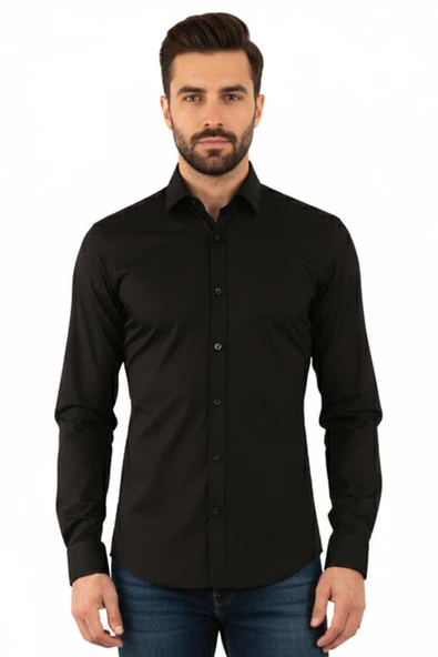 Slim Fit Erkek Gömlek - Resim 2