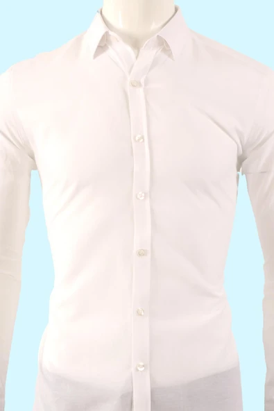 Slim Fit Erkek Gömlek - Resim 4