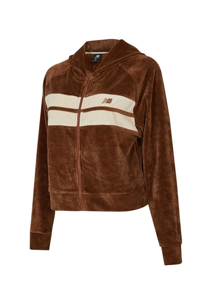 New Balance Lifestyle WNJ3506-BRW Kahverengi Kadın Kapüşonlu Sweatshirt ürün görseli 1