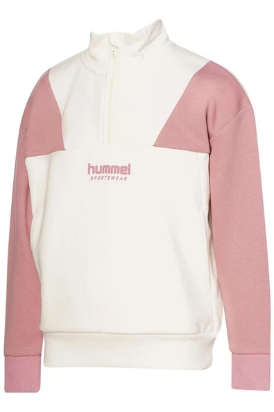 hummel Essex Zip Neck Sweatshirt Lila Kız Çocuk Fermuarlı Sweatshirt ürün görseli 1