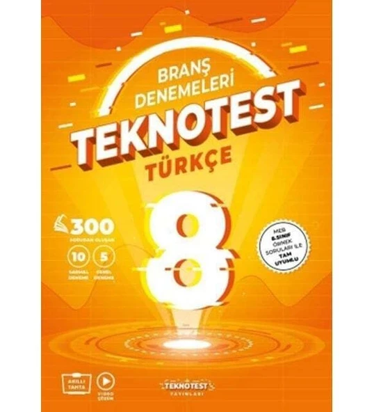 8. Sınıf Türkçe Branş Denemeleri Teknotest Yayınevi ürün görseli 1