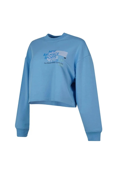 New Balance Lifestyle WNC1502-BLU Mavi Kadın Sweatshirt ürün görseli 1