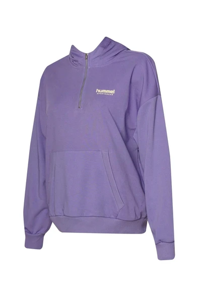 hummel Devon Zip Neck Hoodie Mor Kadın Hoodie ürün görseli 1
