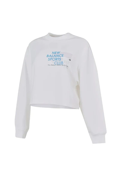 New Balance Lifestyle WNC1502-WT Beyaz Kadın Sweatshirt ürün görseli 1
