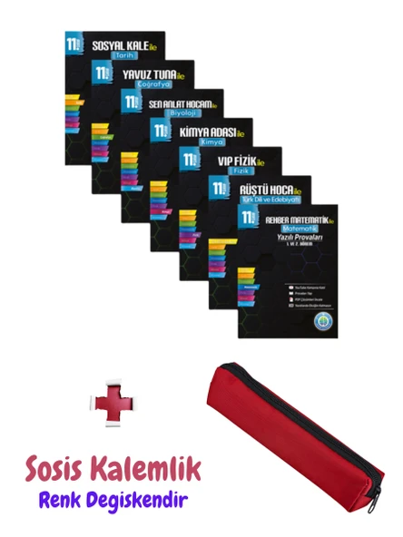 11. Sınıf Yazılı Provaları Seti - 7 Kitap 1 ve 2. Dönem + Sosis Kalem Kutusu ürün görseli 1