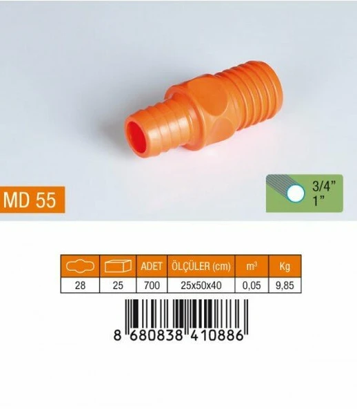 MEDALYAN MD 55 1''-3/4'' Redüksiyon ürün görseli 1