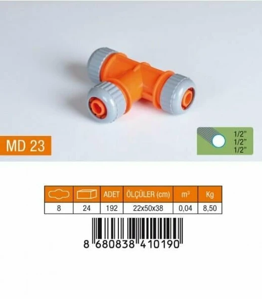 MEDALYAN MD 23 1/2"-1/2"-1/2" Lüx Te H.Eki ürün görseli 1