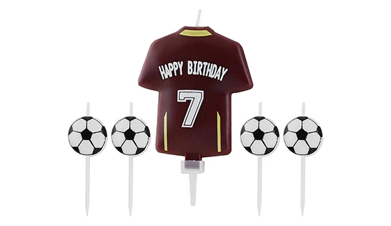 Forma Ve Futbol Topu Temalı Mum Seti 5 Parça ürün görseli 1