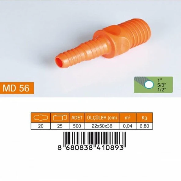 MEDALYAN MD 56 1''-5/8''-1/2'' Redüksiyon ürün görseli 1