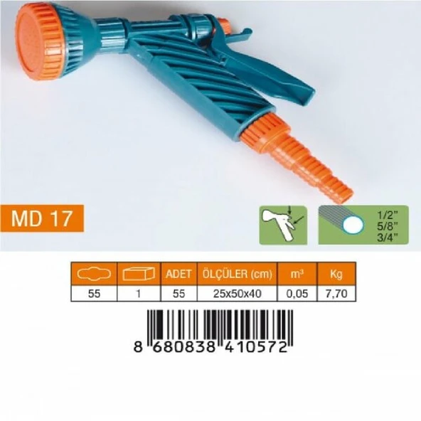 MEDALYAN MD 17 Tetikli Tab.Süzek (1/2"-5/8"-3/4" N.Rekor) ürün görseli 1